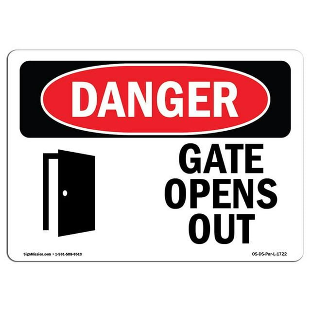 SignMission OS-DS-A-1218-L-1722 Signal de Danger OSHA 12 x 18 Po - Porte Ouverte