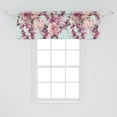 thumbnail image 2 of Floral Cottagecore Window Valance, Blooming Lilac and Rose Branches with Leaves Greenery, Curtain Valance for Kitchen Bedroom with Rod Pocket, 54" X 18", Seafoam Lilac and Raspberry, by Ambesonne, 2 of 2