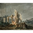 thumbnail image 3 of Lluís Rigalt 14x12 Black Modern Framed Museum Art Print Titled - Night Landscape with Gothic Ruins (circa 1850), 3 of 5