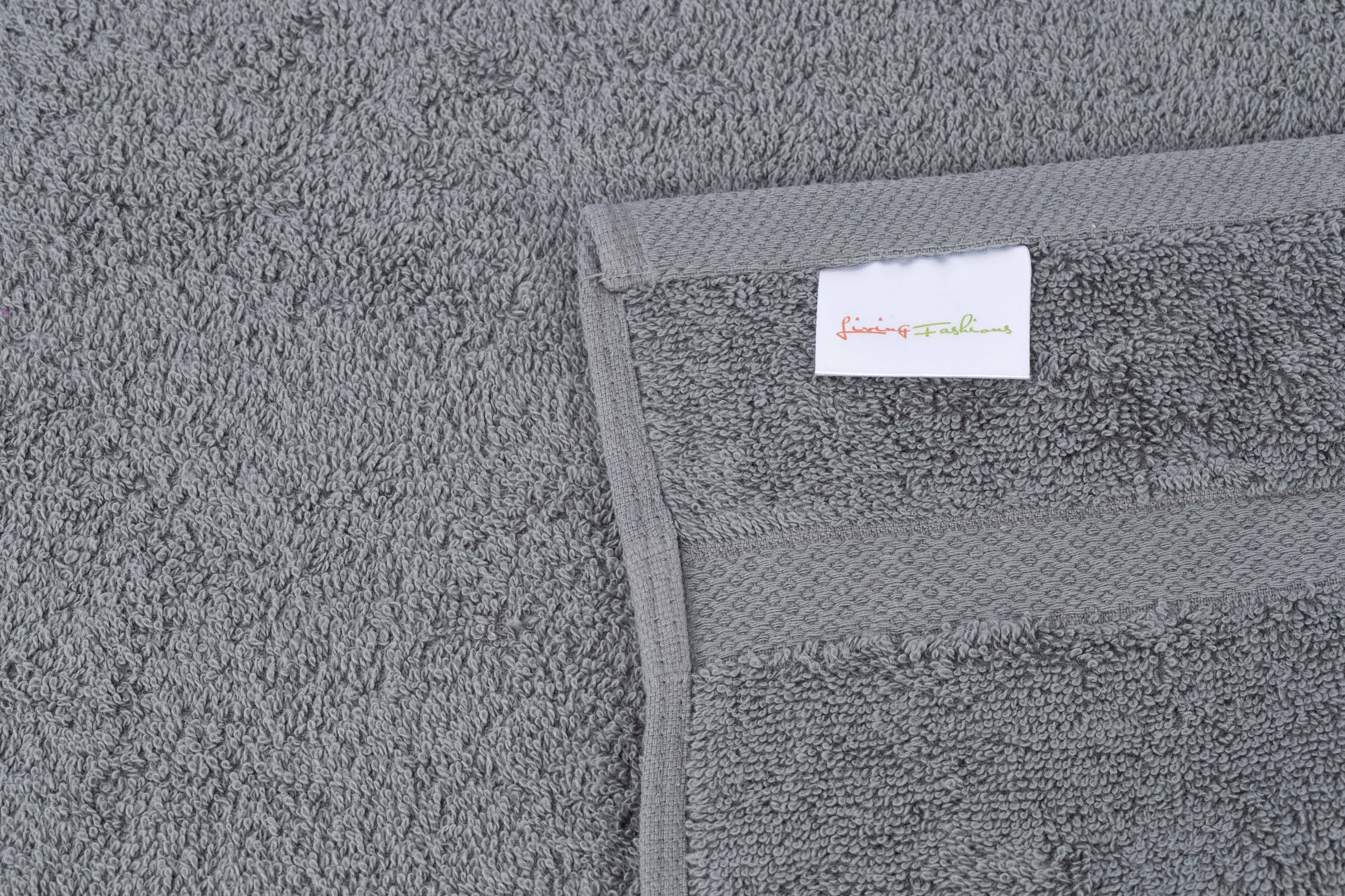 Living Fashions 8 Pack Towel Set - 2 Bathroom Towels, 2 Hand Towels, 4 Wash Cloths Bathroom Set