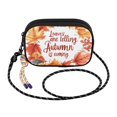 thumbnail image 2 of FORMRS Mini Crossbody Bag for Women Adjustable Rope Shoulder Casual Phone Purse, Leaves Pattern, 2 of 7
