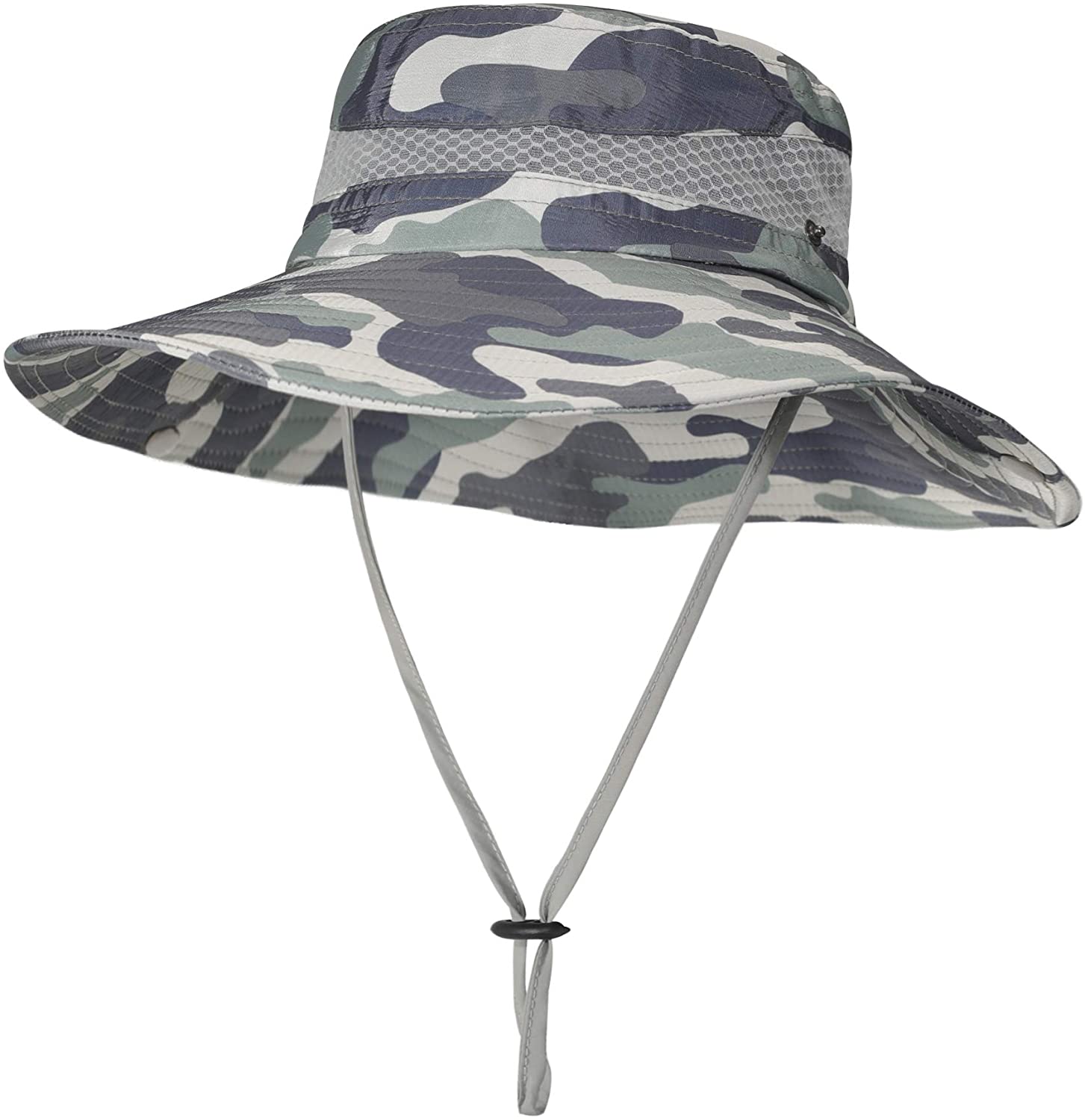 Mens Waterproof Camo Sun Hat Wide Brim 