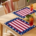 thumbnail image 4 of Independence Day Placemats Set of 12, USA Flag Star Non-Slip Place Mats Washable Table Mats for Kitchen Dining Table Decorations Indoor/Outdoor, 4 of 9