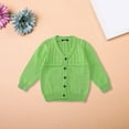 thumbnail image 2 of Coerni Kids V-Neck Cardigan Toddlers Cable Knit Sweater Soft Cotton Outerwear Preppy Tween Girl Button Jacket Coat School Uniform, 2 of 7