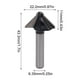 thumbnail image 2 of Round-bottom V-shaped Slotting Cutter V-shaped Cutter Woodworking Milling Cutter Slotting Carbon Crystal Board Edge Folding Cutter Wood Veneer Board Edge Tr, 2 of 5