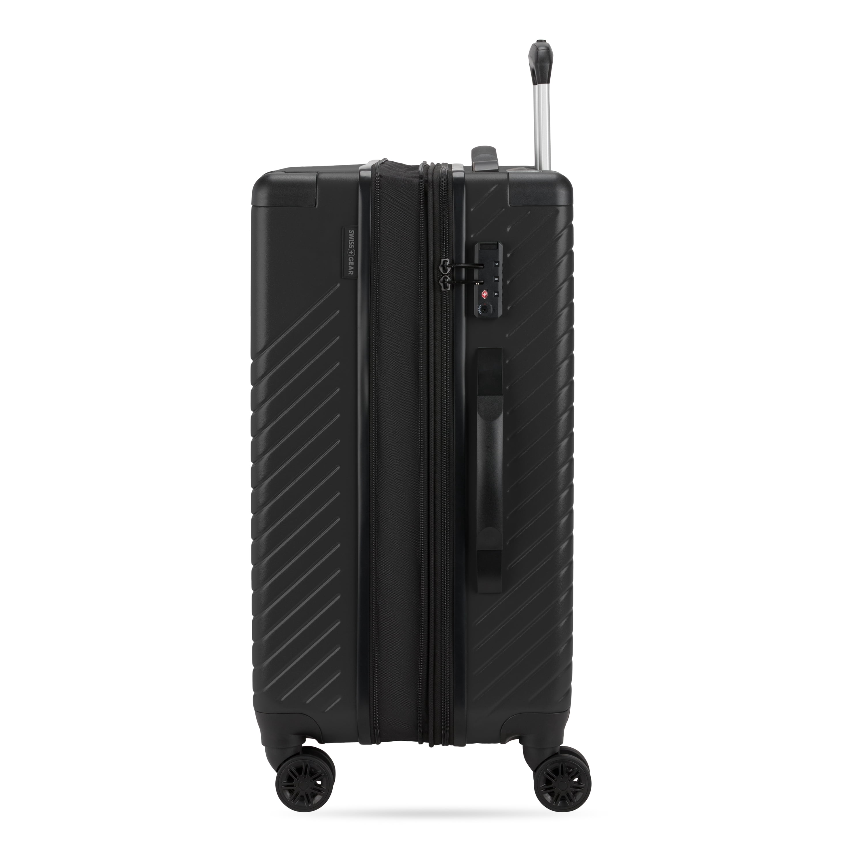 SWISSGEAR Edge Hardside Medium Checked Spinner, Black