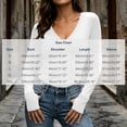 thumbnail image 2 of DISKEBUISS Women's V Neck Long Sleeve Fitted T-Shirt Stretchy Slim Basic Top with Thumb Holes for Daily Layering, 2 of 8