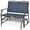 Blue, variant on Gymax Patio Glider Rocking Bench Double 2 Person Chair Loveseat Garden Grey Blue