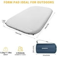 thumbnail image 2 of KingCamp 2 Person Self Inflating Double Sleeping Pad, Light Gray/Charcoal, 2 of 3