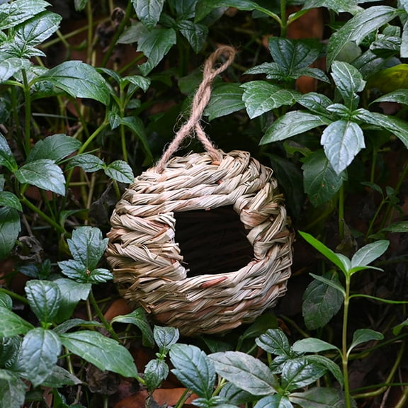 ULTNICE 2Set Hummingbird Bird Nest Wood Color Straw for Indoor Decoration and Sparrows