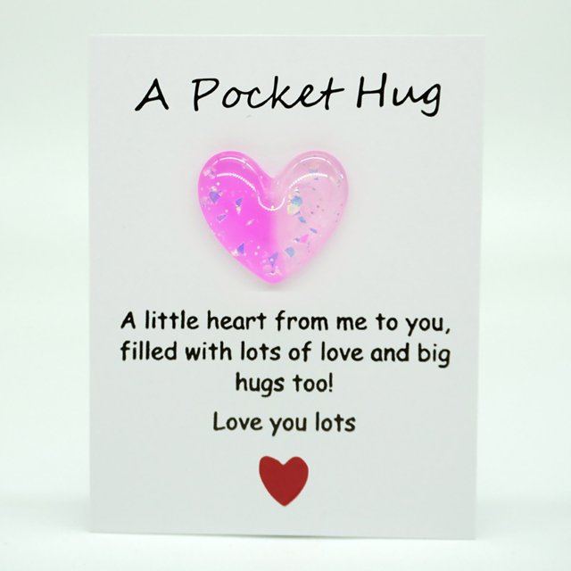 Pocket Hug Encouragement Cards And Heart Shaped Pocket Hug Keepsakes To Assist Family Members And Loved Ones In Escaping Bad Moods. Please Greeting Album Greeting Container Blank Affirmation Cards