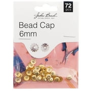 John Bead Bead Cap 6mm 72/Pkg-Gold