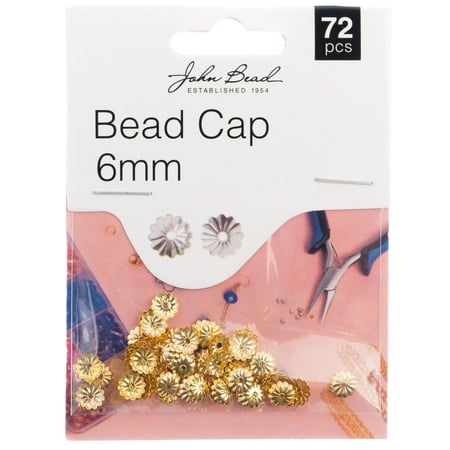John Bead Bead Cap 6mm 72/Pkg-Gold