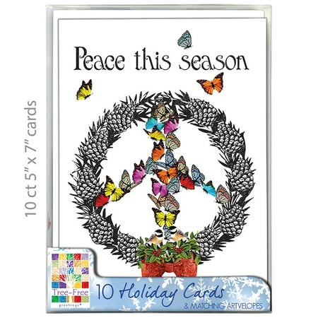 - Tree-Free Greetings Christmas Cards and Envelopes, Set of 10, 5 x 7