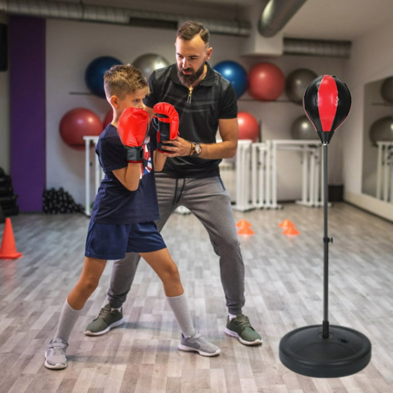 iMounTEK Punching Bag for Kids Junior Boxing Set with Boxing Gloves Height Adjustable Free Standing Punching Ball Boxing for Kids Aged 3 8Years Old