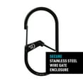 thumbnail image 6 of Nite Ize G-Series Dual Chamber Carabiner - Heavy-Duty Key Organizer Carabiner Clip - Dual Chamber Carabiner with Wire Gate Closure - Black, Size 4 (4 Pack), 6 of 7
