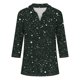 thumbnail image 5 of Camiseta de Solapa de Cuello en V de la Manga Superior de 3/4 de las Mujeres, Uso Diario Cómodo Casual, 5 of 9