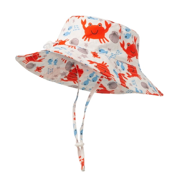 Fraobbg Baby Bucket Sun Hat Toddler Cartoon Beach UPF 50  Sun Protection Wide Brim Hats Girls Boys