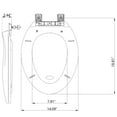 thumbnail image 4 of Faitaliicy Toilet Seat Plastic Elongated Toilet Seat With Quick-Release And Quick-Attach Soft Close Never Loosen Easy Install And Clean Round White Toilet Seat, 4 of 6