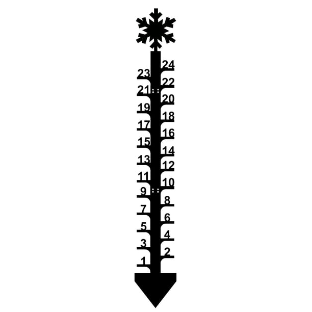 Xihbxyly Indicador de Nieve Navideño, Diseño de Copo de Nieve, Decoración para Exteriores, Metal Pintado a Mano, Base Autonivelante, Decoración Invernal para El Hogar, Regalo Navideño, Tamaño de 61 C
