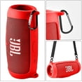 thumbnail image 2 of Silicone Case Cover for JBL Charge 5 Waterproof Portable Bluetooth Speaker with Shoulder Strap and Carabiner - Red, 2 of 7