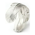 thumbnail image 4 of Fiaya Women Elegant Feather Open Ring, 1pc Simple Style Literary Temperament Ring, Daily Jewelry Accessories for Women Holiday Party Gift, 4 of 8