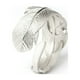 thumbnail image 5 of Fiudx Anillo de Pluma de Ángel, Ajustable, Color Puro, Estilo Étnico En Temperamento Literario, Regal Espiritual En Significado Simbólico, Accesorio de Moda para Uso Diario, Colección de Joyas para M, 5 of 7