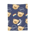 thumbnail image 7 of DouZhe Ultra-Soft Micro Fleece Lightweight Flannel Bed Blanket, Cartoon Cute Bear Print Cozy Warm Throw Blankets, 50"x40", 7 of 7