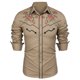 thumbnail image 1 of Camisa estilo western para hombre con estampado de rosas, solapa, manga larga, para exteriores, estilo urbano, con botones estampados, de diseñador de moda, estilo western, 1 of 6