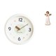 thumbnail image 1 of Reloj de pared de ángel moderno, figura de resina, silencioso, números , escultura decorativa de querubín sosteniendo una paloma para el hogar,, 1 of 8