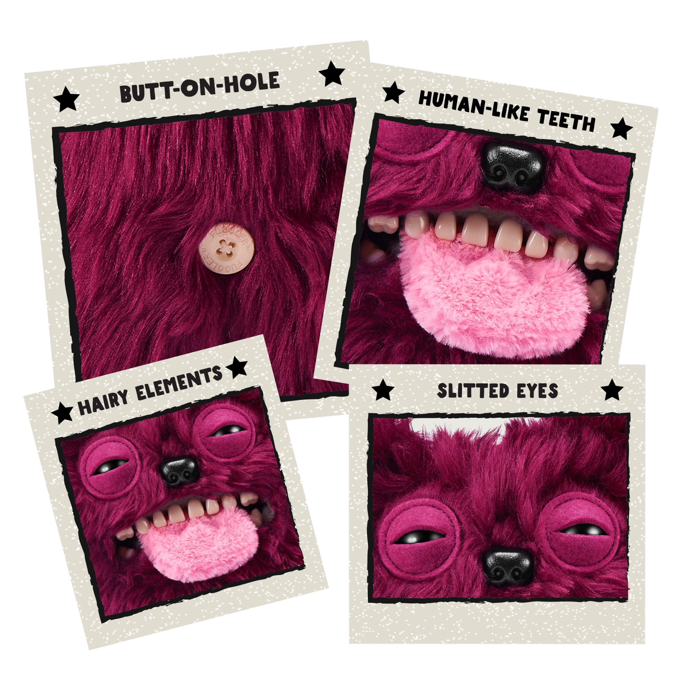 Fuggler Hairy Fuggs 9 inch (Sir Belch - Hairy Tongue) Plush, Ugly Monster Stuffed Animal Toy by ZURU