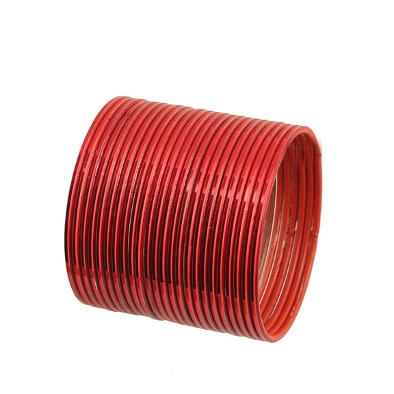 Sunsoul by Touchstone Colorful Bangle Collection Modern Pretty Attractive Look Wrist Filler Indian Bollywood Red Color Thin Designer Jewelry Metal Bangle Bracelets Set Of 24. For Women.