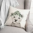 thumbnail image 3 of Creative Products Soft Sage Cub 18 x 18 Spun Poly Pillow, 3 of 3