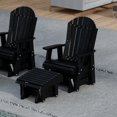 thumbnail image 3 of Wildridge Heritage Gliding Footrest, Black - Outdoor Weather Resistant HDPE Ottoman for Adirondack Chair, 3 of 4