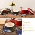 thumbnail image 6 of SKYSONIC 2 pcs Shiny Christmas Tree Pot Holders Trivets, Heat Resistant Trivets,Winter Snow Wonderland Cotton Thread Weave Mats for Hot Pads Pans Pot Bowl Teapot, 6 of 7