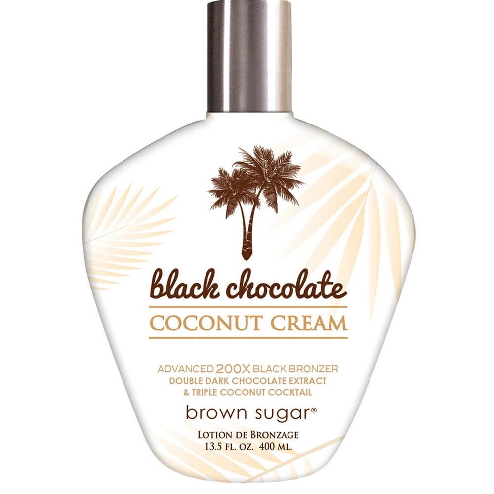 Black Chocolate Coconut Cream Tanning Lotion with Bronzers, 13.5 oz