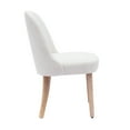 thumbnail image 4 of Contemporary Water and Stain Resistant Boucle Fabric Upholstered Dining Side Chair, Cream, 4 of 5