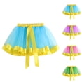 thumbnail image 4 of EnJoCho Tulle Tutu Skirt for Girls Fairy Princess Min𝗂 Skirts Kids Bowknot Elastic Waist Ruffle Mesh Tutus Toddler Par𝗍y Clothes, 4 of 4