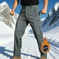 thumbnail image 6 of Snow Pants Men Waterproof Winter Warm Fleece Lined Ski Cargo Pants for Outdoor Work Hunting Hiking Snowboard, 6 of 9