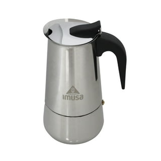 IMUSA USA GAU-18215 4 Cup Bistro Electric Espresso/Cappuccino Maker with  Carafe, Silver