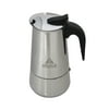 Imusa 4 Cup Stainless Steel Espresso Stovetop Coffeemaker, Silver