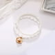 thumbnail image 4 of Tobilleras boho de doble capa para mujer con colgante de perlas y conchas marinas, cadenas para el pie y pulsera de playa con forma de 8, 4 of 8
