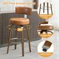 thumbnail image 6 of ANMINY Bar Stools 360° Swivel with Back and Round Seat PU Leather Barstools 29" Bar Height Upholstered Bar Chairs Island Stools for Kitchen Counter, 6 of 11