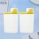 thumbnail image 4 of 2 recipientes herméticos de plástico para almacenar alimentos, vacíos, para té, café, granos y frutos secos (tamaño grande, 2,5 L, amarillo), 4 of 5
