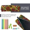 thumbnail image 5 of Fotbe Sunflower Pattern Leather Pencil Case, Pencil Pouch with Durable Zipper, Compact and Stylish Organizer for Stationery, Art Supplies, Travel Essentials, 5 of 7