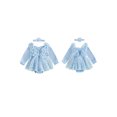 thumbnail image 2 of Cenuakty Baby Girl 2 Piece Outfit Adorable Flower Decor Long Sleeve Square Neck Tulle Romper Dress and Headband Set, 2 of 9