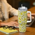 thumbnail image 6 of Picia Banana Pattern 40oz Ice Bully Insulated Tumbler with Handle, Double-Wall Stainless Steel Cup, Leak-Proof Lid and Straw, 6 of 8