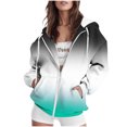 thumbnail image 2 of Fashion Zip Up Hoodie Sweatshirts for Womens Plus Size Non Positioning Printed Long Sleeved Regular Sleeve Top Hoodie, 2 of 6