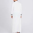 thumbnail image 7 of JAJAHO Mens Kaftan Abaya Long Robe Striped Arab Thobe Button Stand Collar Long Sleeve Loose Fit Ankle Length Robe, 7 of 7