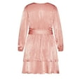 thumbnail image 2 of City Chic Women's Plus Size Twisted Ruffle Faux-wrap V-neckline Dress, 2 of 5